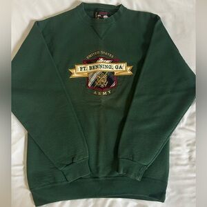 Soffe Green Ft. Benning Graphic Men's Crewneck Sweater